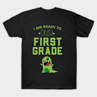 Colorful I Am Ready To Crush First Grade Cute Welcome back to school Teacher Gift For Students kindergarten high school teen girls T-Shirt